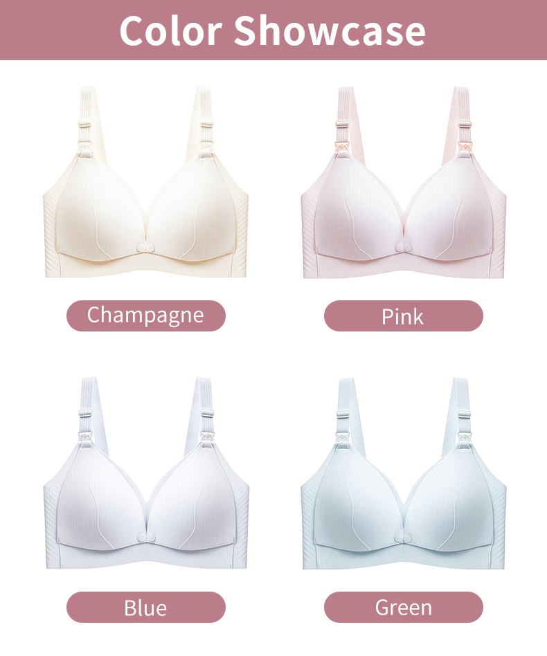 Comfort Nursing Bras Front Buckle Easy Nursing, Stable Support With Expandable Cups For Full Coverage VEIMIA