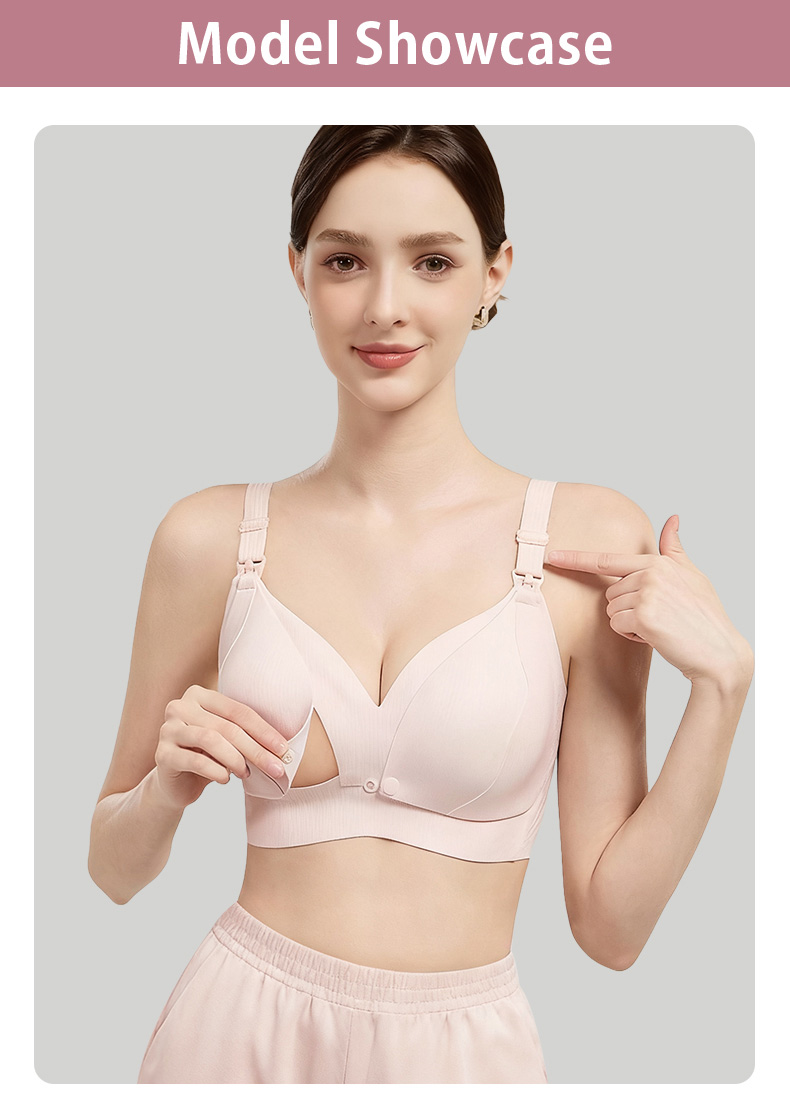 Comfort Nursing Bras Front Buckle Easy Nursing, Stable Support With Expandable Cups For Full Coverage VEIMIA