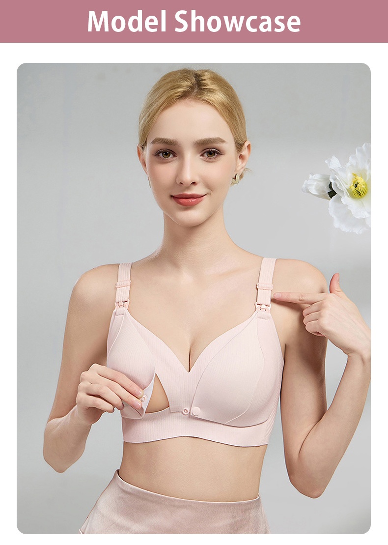 Comfort Nursing Bras Front Buckle Easy Nursing, Stable Support With Expandable Cups For Full Coverage VEIMIA