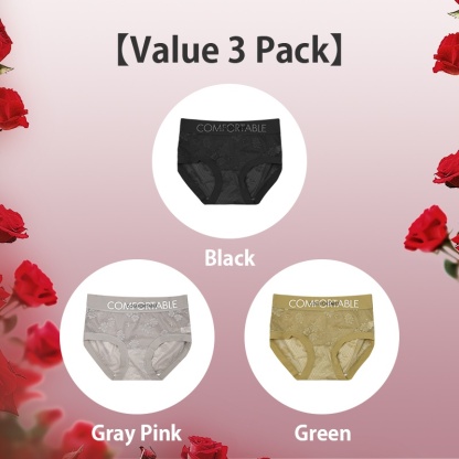 Sexy Lace Panties & High Elastic Skin-Friendly Waist VEIMIA