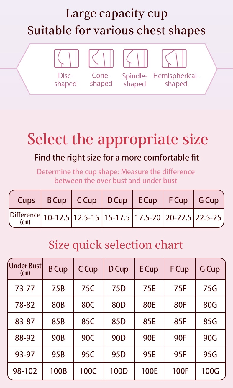 Veimia Comfortable Lace Minimizer Bra Size Chart