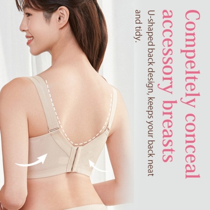 Comfortable Lace Minimizer Bra Can Compeltely Conceal Accessory Breasts VEIMIA