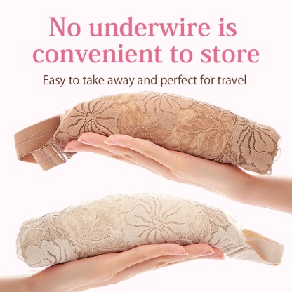 VEIMIA Comfortable Lace Minimizer Bra Has No Underwire And Is Convenient To Store