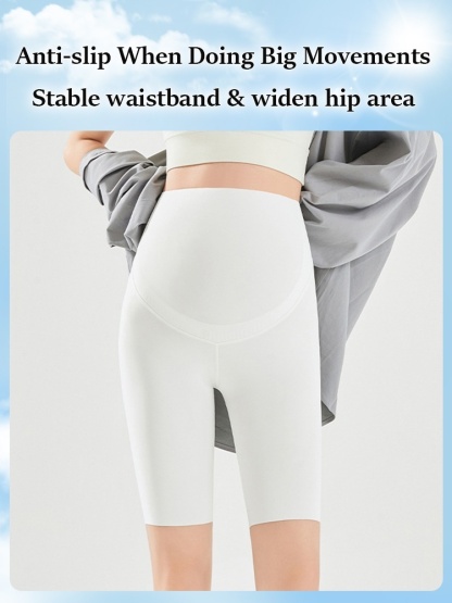 Comfortable Maternity Pants & Fifth Pants 2-in-1, Airy Restriction-free Fabric With 3D Soft Support VEIMIA