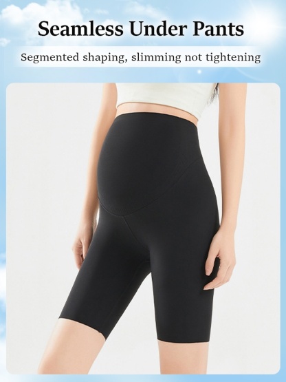 Comfortable Maternity Pants & Fifth Pants 2-in-1, Airy Restriction-free Fabrics With 3D Soft Support VEIMIA
