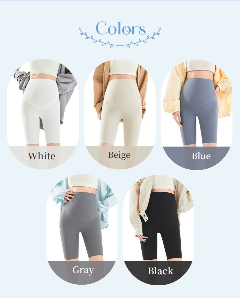 Comfortable Maternity Pants & Fifth Pants 2-in-1, Airy Restriction-free Fabrics With 3D Soft Supports VEIMIA