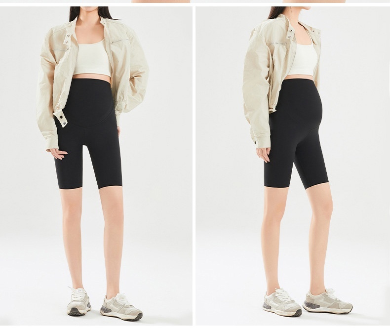 Comfortable Maternity Pants & Fifth Pants 2-in-1, Airy Restriction-free Fabrics With 3D Soft Support VEIMIA