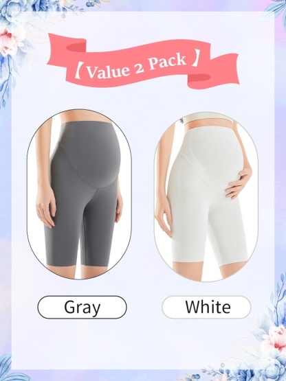 Comfortable Maternity Pants & Fifth Pant 2-in-1, Airy Restriction-free Fabric With 3D Soft Supports VEIMIA