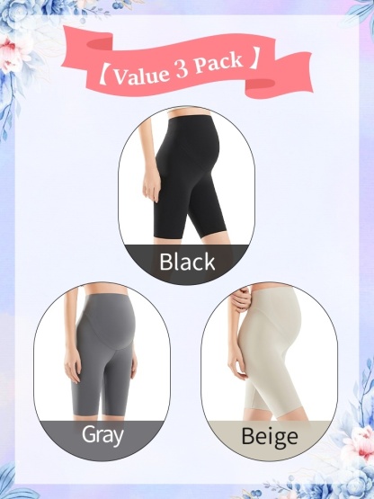Comfortable Maternity Pants & Fifth Pants 2-in-1, Airy Restriction-free Fabric With 3D Soft Support VEIMIA