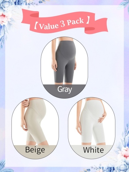 Comfortable Maternity Pants & Fifth Pant 2-in-1, Airy Restriction-free Fabrics With 3D Soft Supports VEIMIA