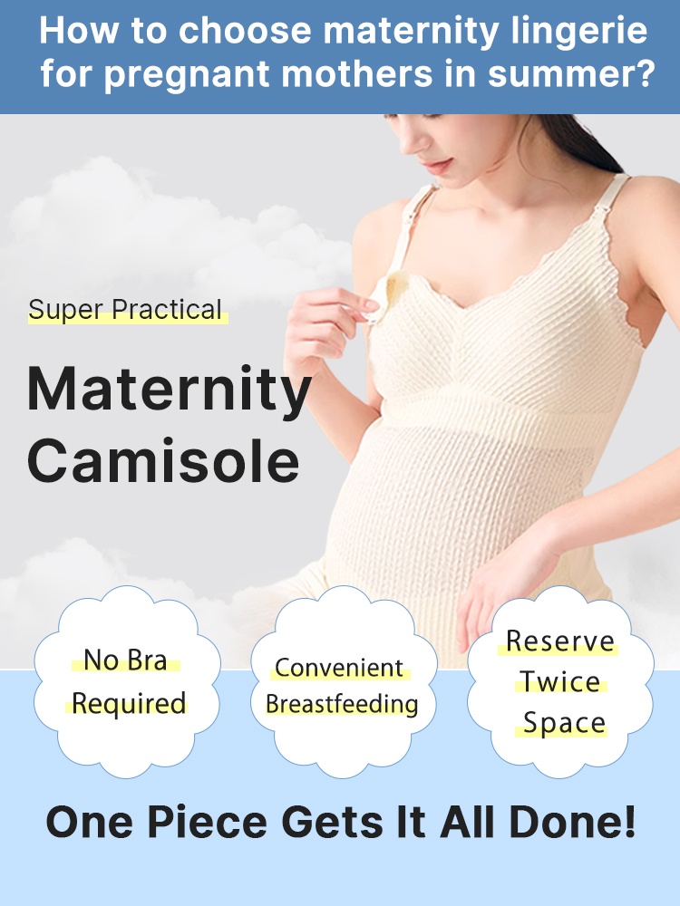 Comfortable Nursing Clothes No Bras Needed Cami, Easy Nursing With Top Open Buckles, Fixed 3D Pads For Extra Breast Milk-engorgement Space VEIMIA