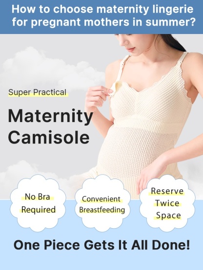 Comfortable Nursing Clothes No Bras Needed Cami, Easy Nursing With Top Open Buckles, Fixed 3D Pads For Extra Breast Milk-engorgement Space VEIMIA