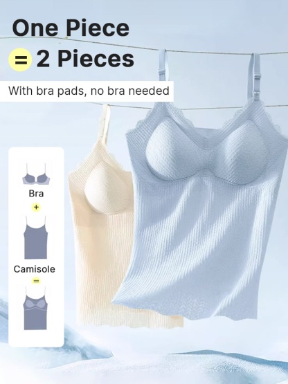 Comfortable Nursing Clothes No Bras Needed Cami, Easy Nursing With Top Open Buckles, Fixed 3D Pad For Extra Breasts Milk-engorgement Space VEIMIA