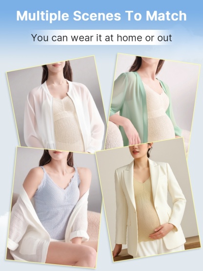 Comfortable Nursing Clothes No Bra Needed Camis, Easy Nursing With Top Open Buckles, Fixed 3D Pads For Extra Breast Milk-engorgement Space VEIMIA