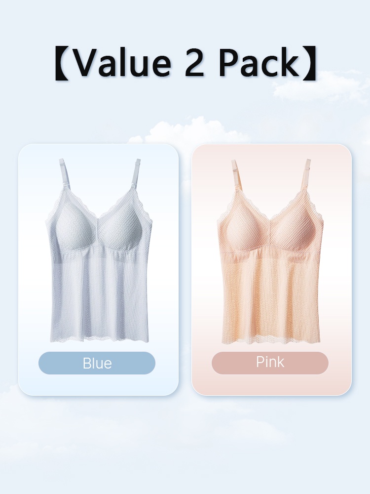 Comfortable Nursing Clothes No Bra Needed Cami, Easy Nursing With Top Open Buckle, Fixed 3D Pads For Extra Breasts Milk-engorgement Space VEIMIA