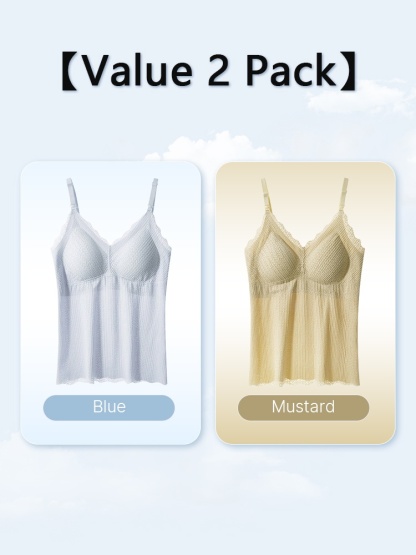 Comfortable Nursing Clothes No Bras Needed Camis, Easy Nursing With Top Open Buckles, Fixed 3D Pad For Extra Breasts Milk-engorgement Space VEIMIA