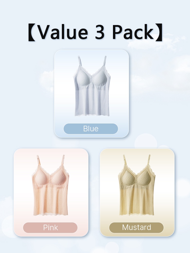 Comfortable Nursing Clothes No Bra Needed Camis, Easy Nursing With Top Open Buckle, Fixed 3D Pads For Extra Breasts Milk-engorgement Space VEIMIA