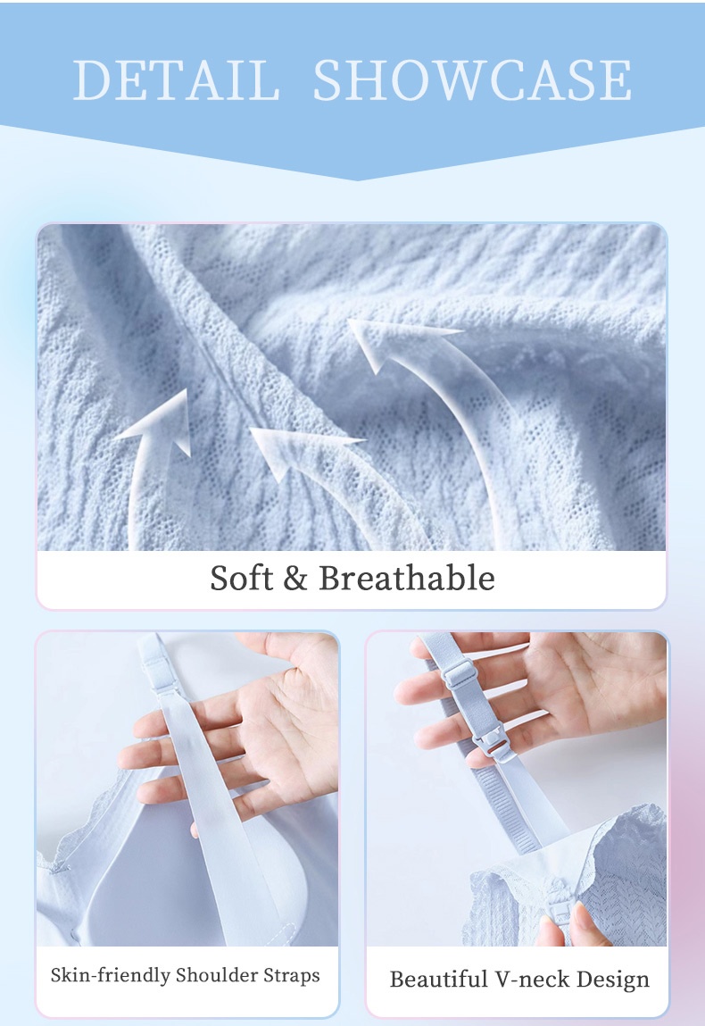 Comfortable Nursing Clothes No Bra Needed Camis, Easy Nursing With Top Open Buckle, Fixed 3D Pads For Extra Breasts Milk-engorgement Space VEIMIA