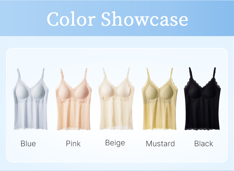 Comfortable Nursing Clothes No Bra Needed Camis, Easy Nursing With Top Open Buckles, Fixed 3D Pads For Extra Breast Milk-engorgement Space VEIMIA
