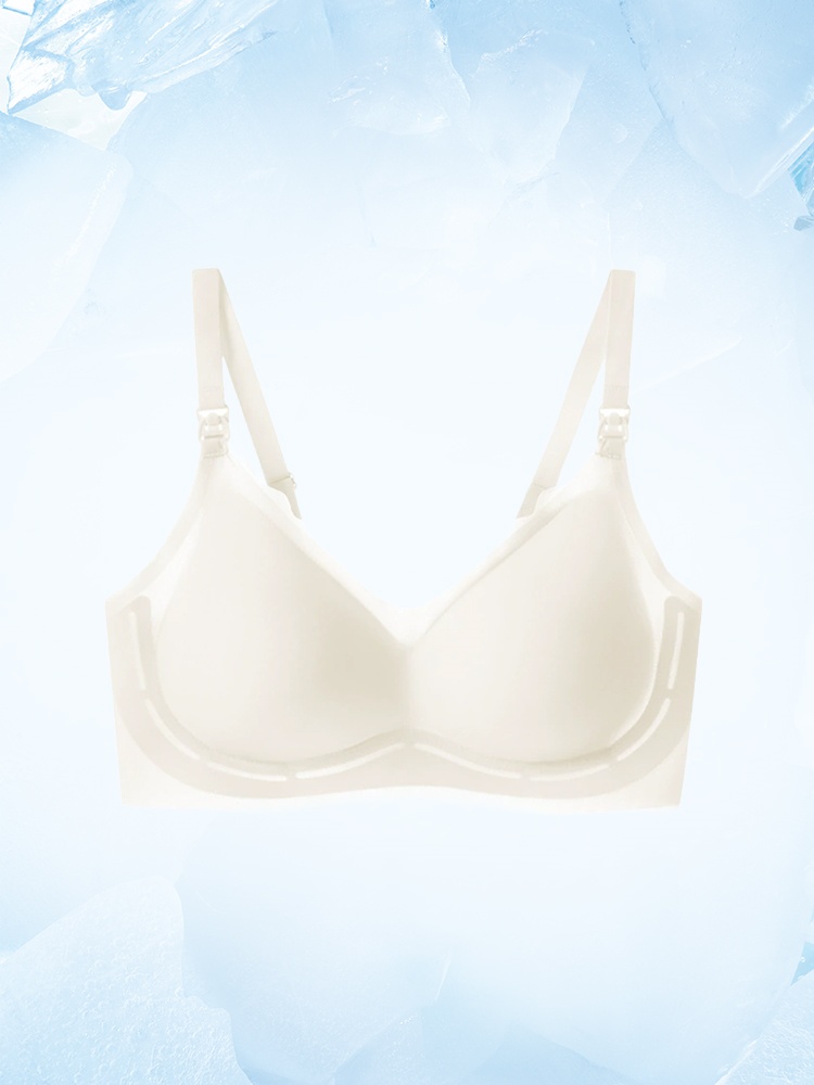White Color CrispCool Bra Refreshing Non-Stuffy Use, One-Hand Fastener Shaped Support Bra for Easy Latching VEIMIA​