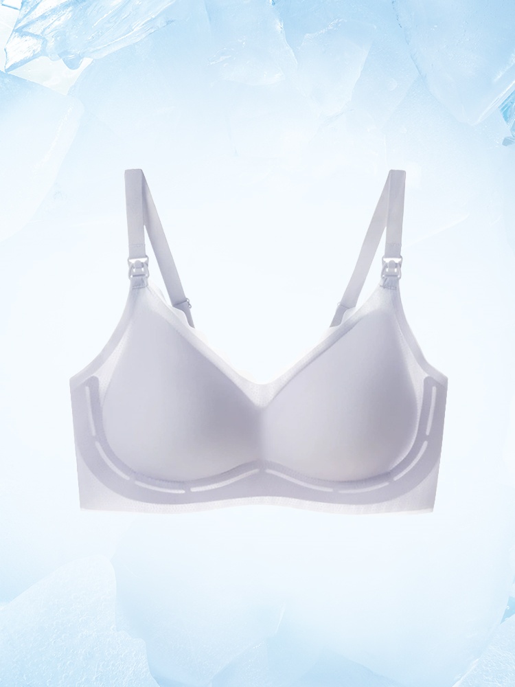 Purple Color CrispCool Bra Refreshing Non-Stuffy Use, One-Hand Fastener Shaped Support Bra for Easy Latching VEIMIA​
