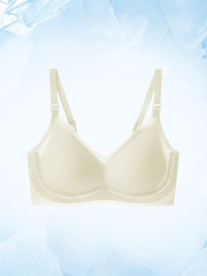 White Color CrispCool Bra Refreshing Non-Stuffy Use, One-Hand Fastener Shaped Support Bra for Easy Latching VEIMIA​