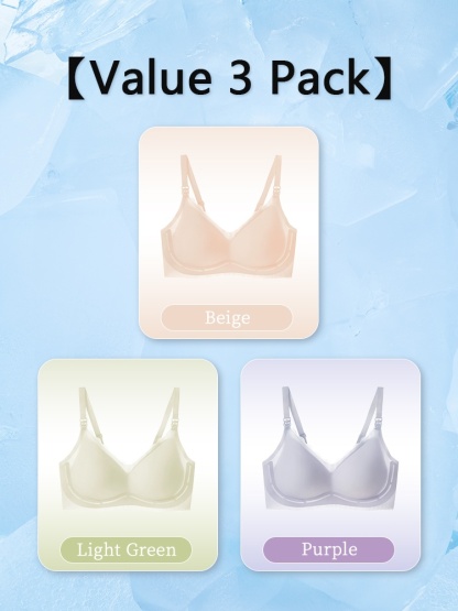 3 Pieces Set CrispCool Bra Refreshing Non-Stuffy Use, One-Hand Fastener Shaped Support Bra VEIMIA​
