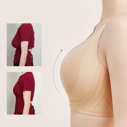 Breathable Seamless Supportive Wireless Plus Size Bra Fixed Cup Lift Up Saggy Breasts VEIMIA