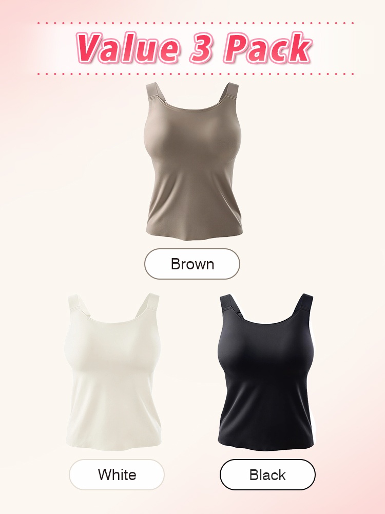 Contouring Tank Top Slims The Figure & Smooths Underarms Bulge With Bra-free Built-in Padding VEIMIA