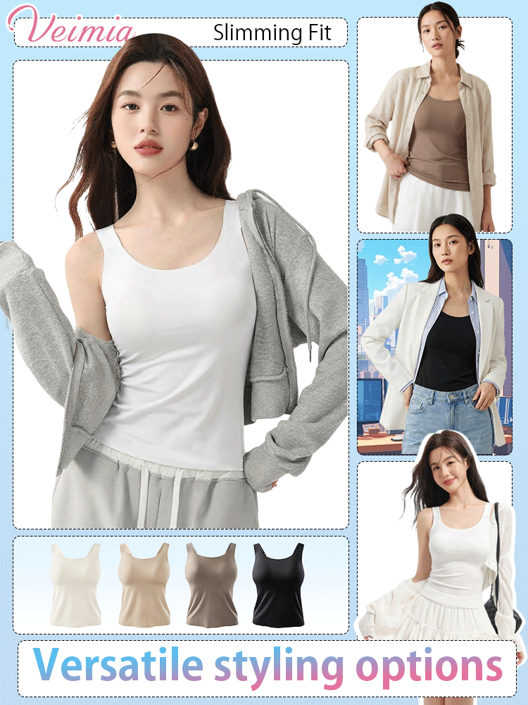 Contouring Tank Tops Slim The Figure & Smooth Armpit Bulge With Bra-free Built-in Padding VEIMIA