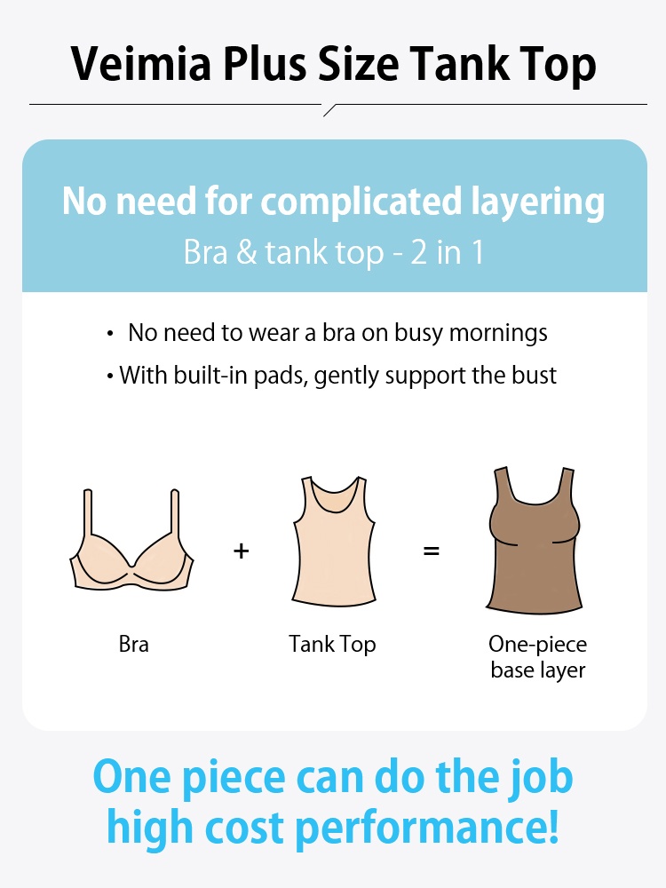 Contouring Tank Tops Slim The Figure & Smooth Armpit Bulges With Bra-free Built-in Paddings VEIMIA