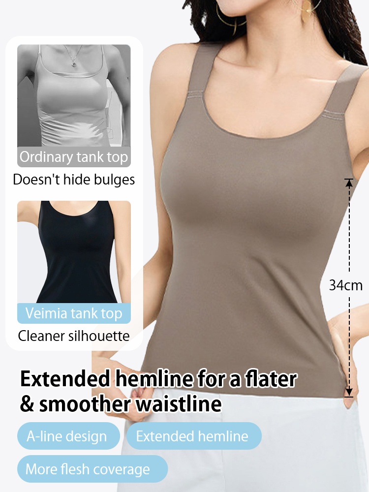 Contouring Tank Tops Slim The Figure & Smooth Armpits Bulge With Bra-free Built-in Padding VEIMIA