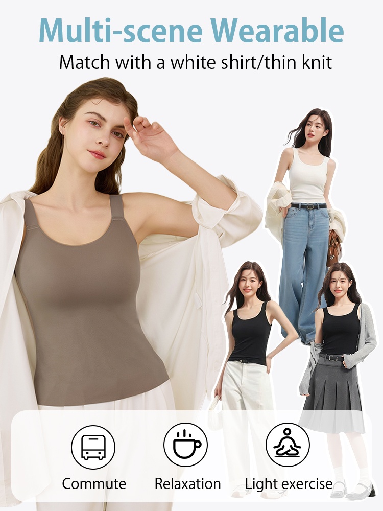 Contouring Tank Tops Slim The Figure & Smooth Armpits Bulge With Bra-free Built-in Paddings VEIMIA