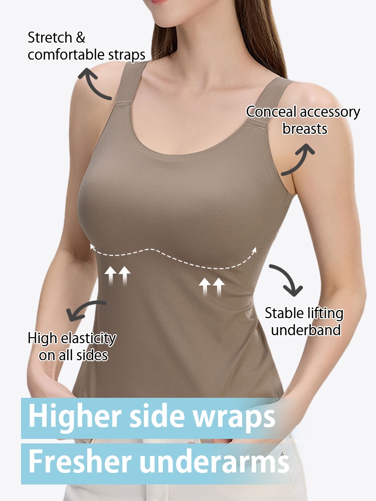 Contouring Tank Tops Slim The Figure & Smooth Armpits Bulges With Bra-free Built-in Padding VEIMIA