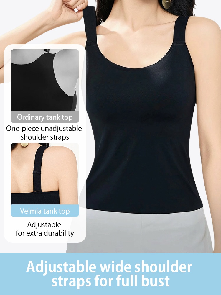 Contouring Tank Tops Slim The Figures & Smooth Armpit Bulges With Bra-free Built-in Padding VEIMIA