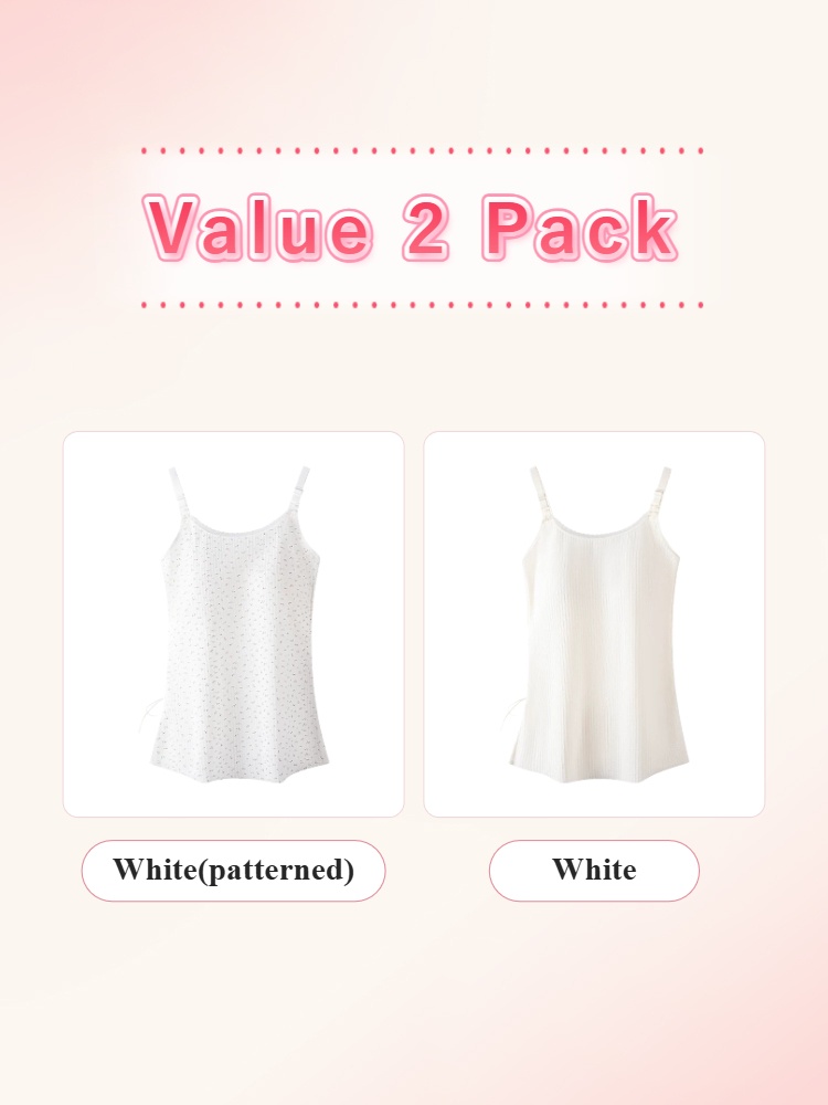 Purple patterned lace nursing camisole back and shoulder strap detail VEIMIA