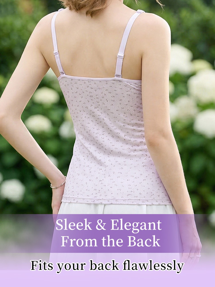 White patterned lace nursing camisole close-up showing breathable textured fabric VEIMIA