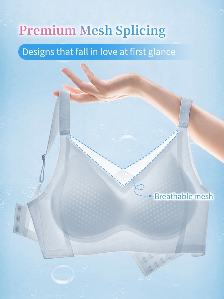 Cooling Ice Silk Seamless Bras With 3D Lift Support & Invisible Comfort, Breathable Nude Feels In Hot Days VEIMIA