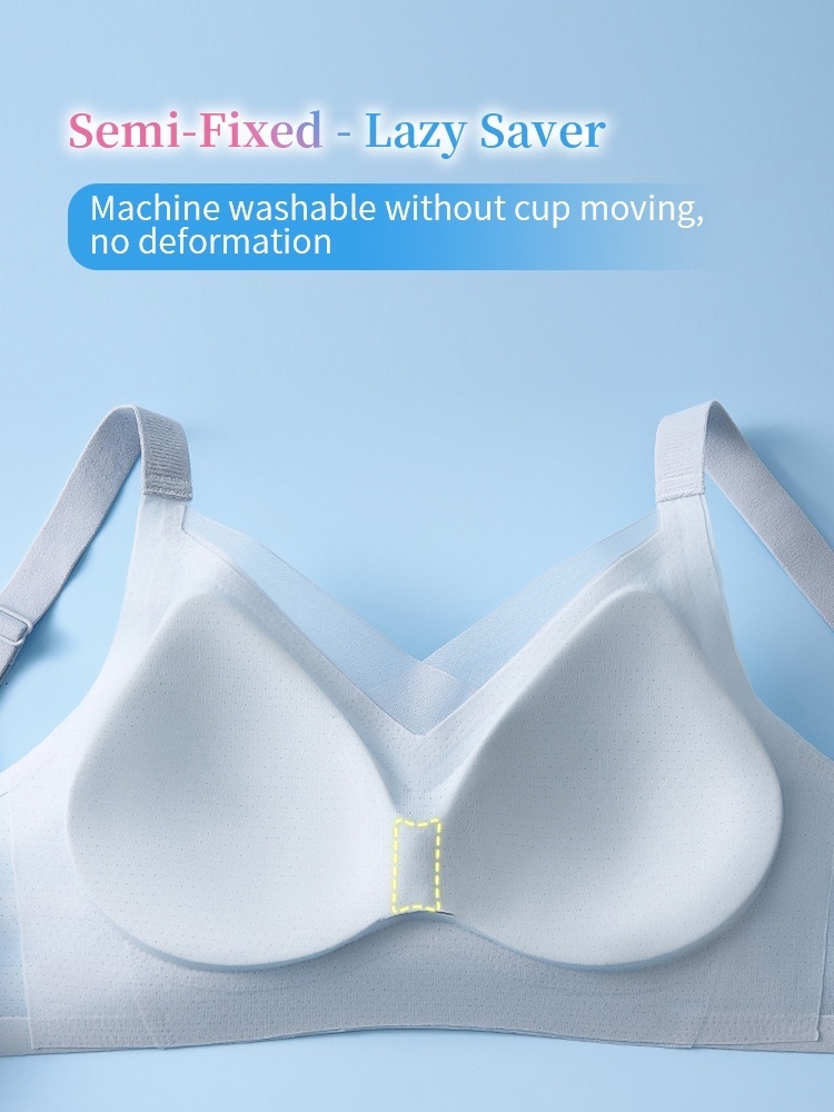 Cooling Ice Silk Seamless Bras With 3D Lift Support & Invisible Comfort, Breathable Nude Feel In Hots Days VEIMIA