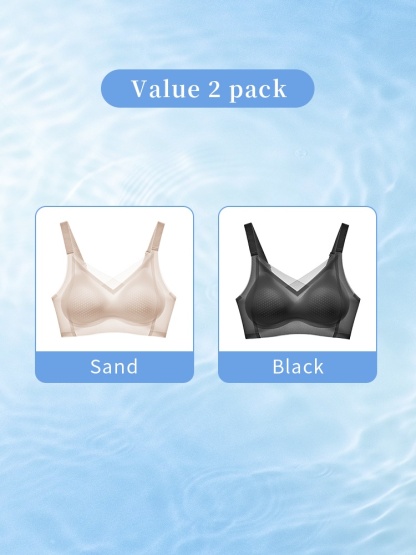 Cooling Ice Silk Seamless Bra With 3D Lifts Support & Invisible Comfort, Breathable Nude Feel In Hots Days VEIMIA