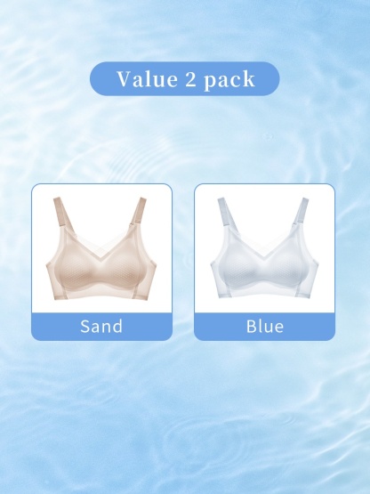 Cooling Ice Silk Seamless Bra With 3D Lifts Support & Invisible Comfort, Breathable Nude Feel In Hot Day VEIMIA