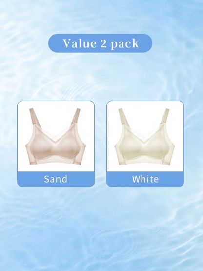 Coolings Ice Silk Seamless Bra With 3D Lifts Support & Invisible Comfort, Breathable Nude Feel In Hot Days VEIMIA