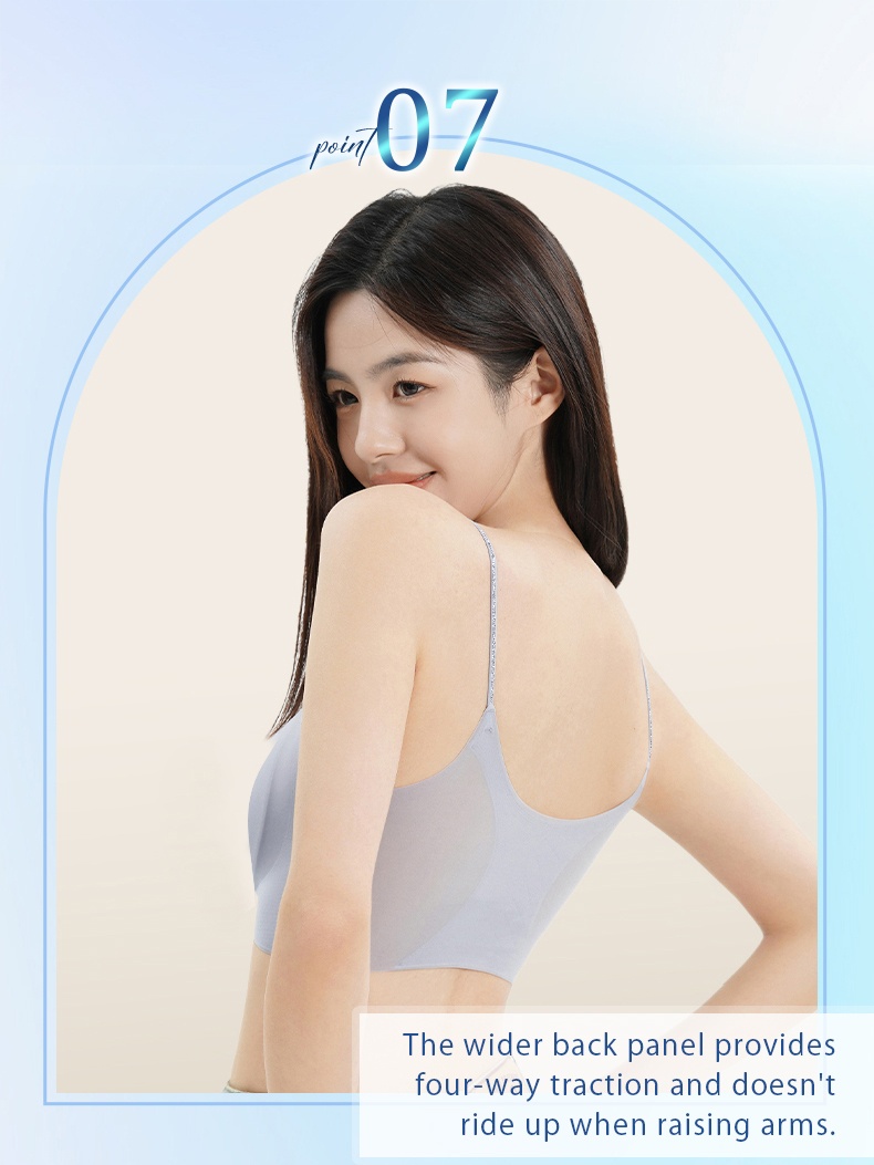 Cooling Seamless Bras For Summer Nude Feeling Soft Support Invisible Spaghetti Straps Bra Comfortable VEIMIA