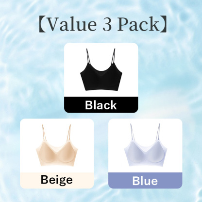 Cooling Seamless Bra Refreshing Summer, Nude Feeling Soft Support Invisible Spaghetti Straps Bra VEIMIA