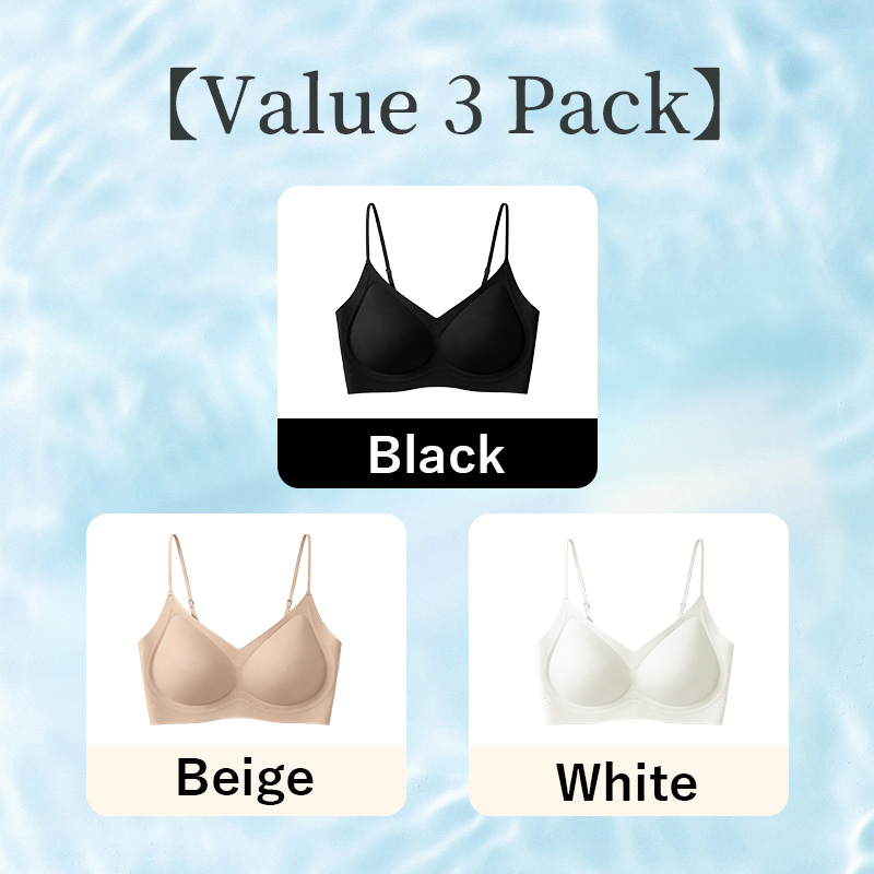 Value 3 pack seamless bras in black beige and white colors VEIMIA