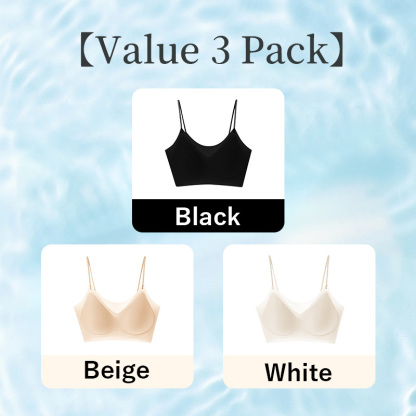 Cooling Seamless Bra Refreshing Summer, Nude Feeling Soft Support Invisible Spaghetti Straps Bra VEIMIA 