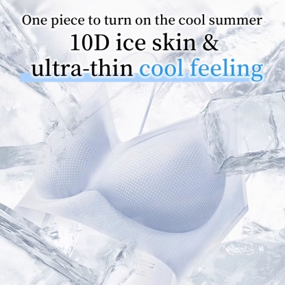 Cooling Seamless Bra Refreshing Summer, Nude Feeling Soft Support Spaghetti Straps Bra VEIMIA