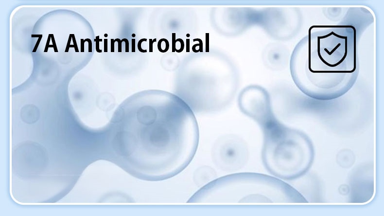 7A antimicrobial protection graphic with shield icon for seamless bra fabric VEIMIA