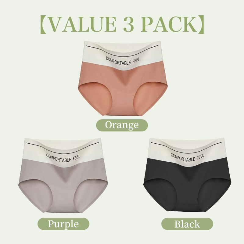 VEIMIA 24 Hours Comfortable Feel - 3-5 Pieces High Waist Seamless Panties
