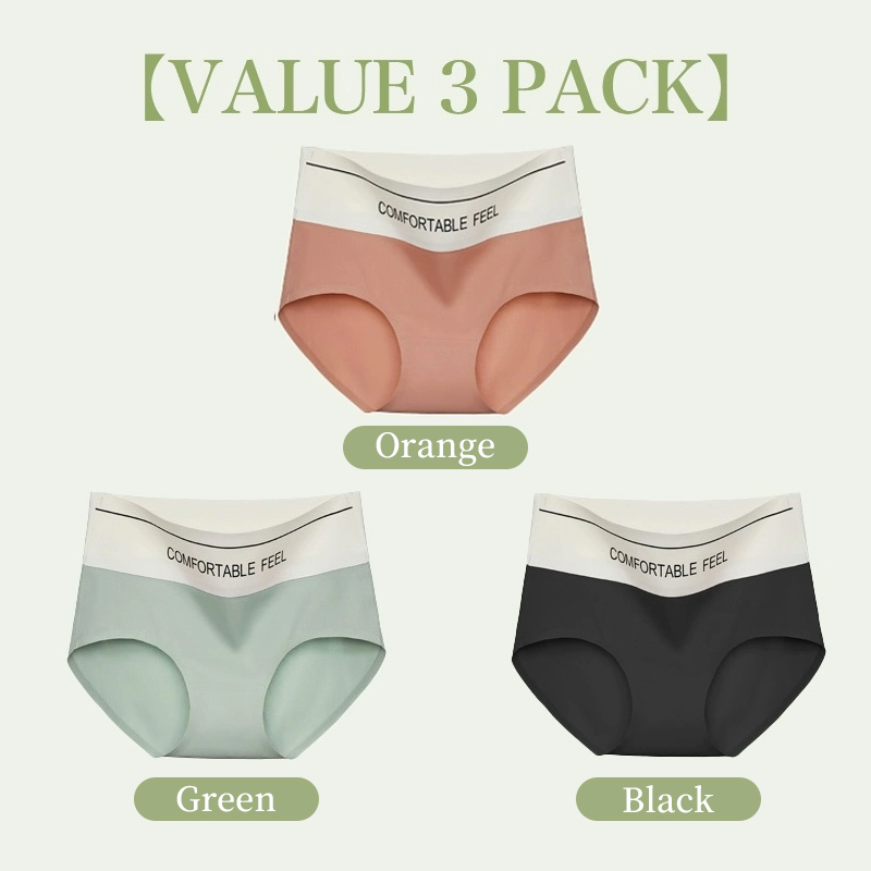 VEIMIA 24 Hours Comfortable Feel - 3-5 Pieces High Waist Seamless Panties